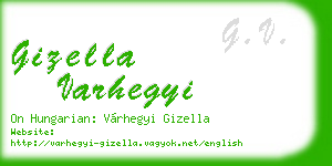 gizella varhegyi business card
